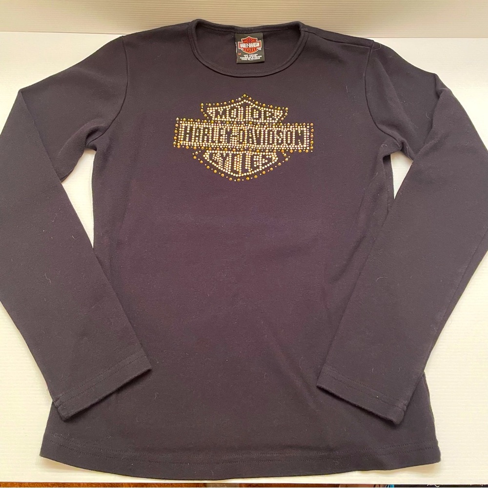 Harley-Davidson Long sleeve T-shirt with Gold studded Logo from Madrid, Spain - Picture 6 of 8